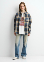 Рубашка в клетку синий