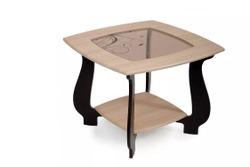 Стол журнальный СЖ-22 с рисунком Р-4 дуб/венге