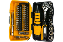 Биты и торцовые головки с трещоткой и воротком 39шт STAYER PROFI 25135-H39
