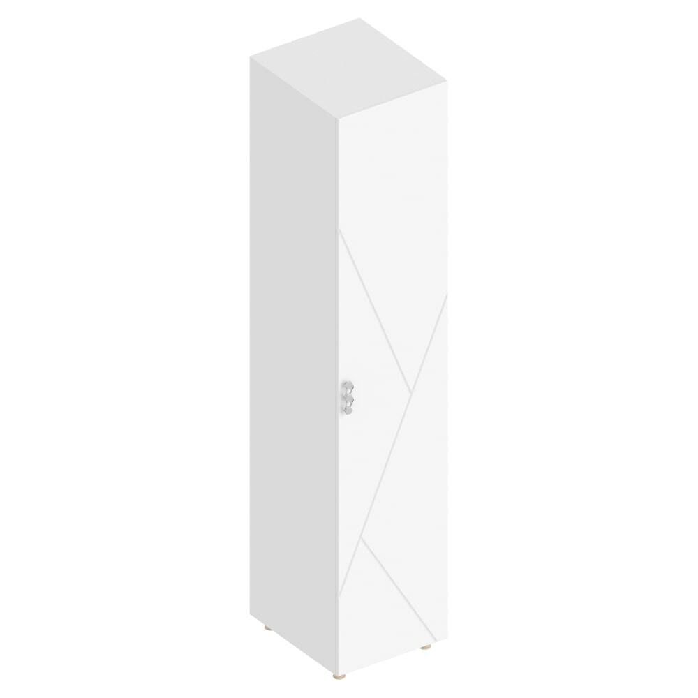 Пенал 1-ств с 2 штангами МС "Сандра" (Белый лофт)