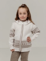 Кофта вязаная на молнии с капюшоном