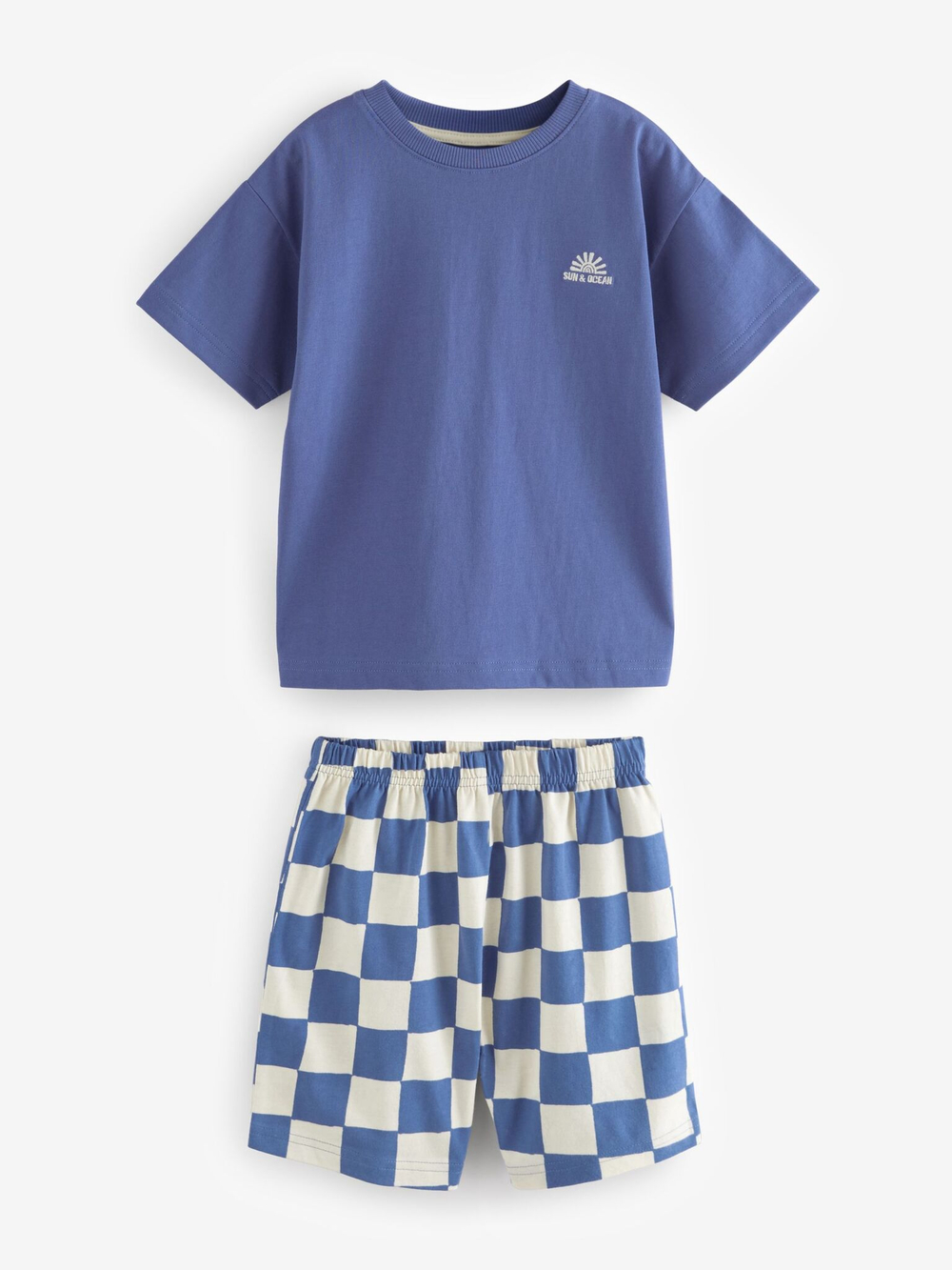 Пижама для мальчика Next AK0-016, 3 шт., Синий, Бежевый, Кирпичный