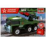 Конструктор пластмассовый 97эл. "Армия России. ЗРК, коробка 70013-BY (Город мастеров)