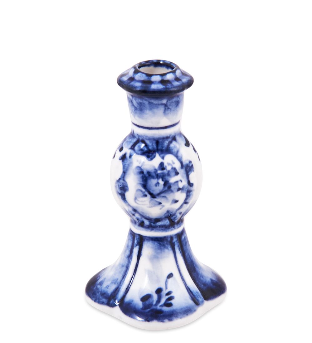 ГЛ- 084 Подсвечник (Гжельский фарфор)