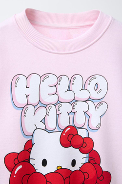 ZARA ТОЛСТОВКА С ПРИНТОМ HELLO KITTY ©, РОЗОВЫЙ