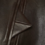 Жакет кожаный без лацканов