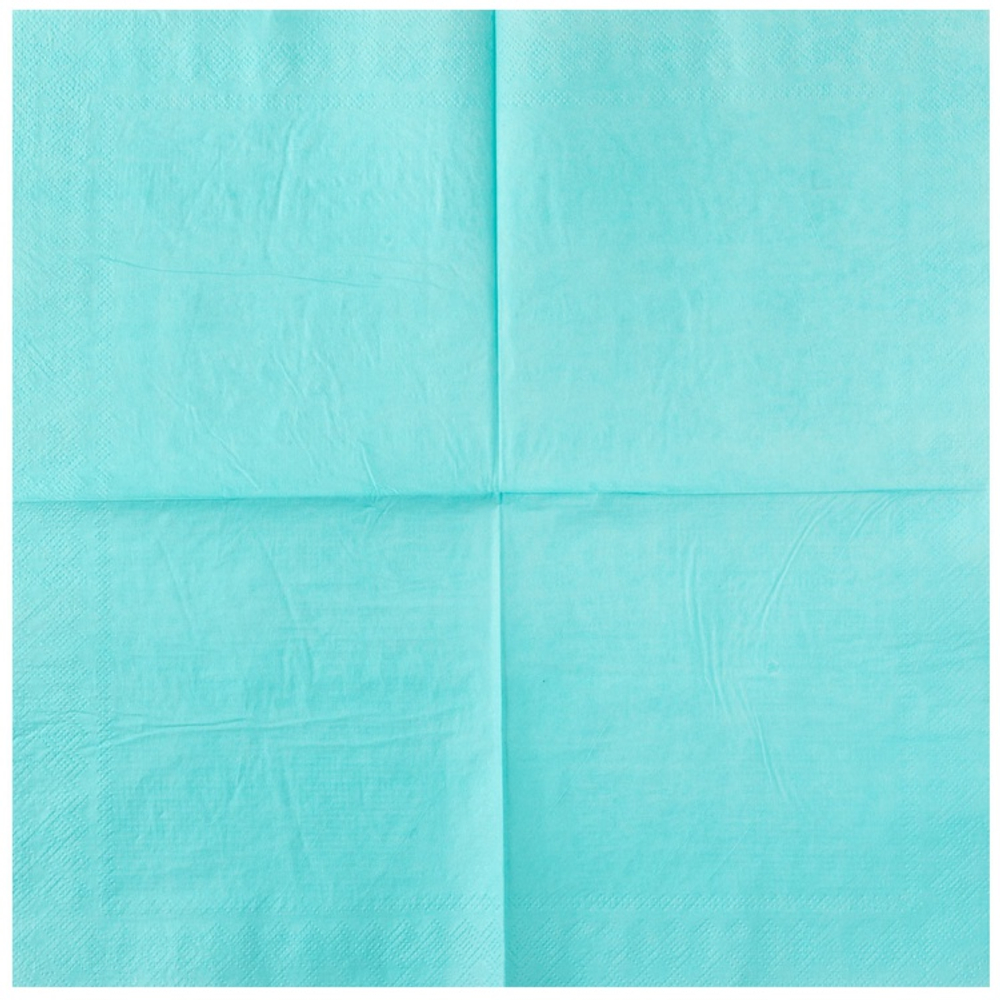 Салфетка в бирюзовом цвете, 33 см, 12 шт