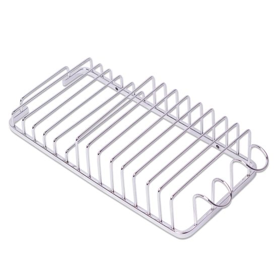 Корзинка прямоугольная с крючками Besser BS 8505 (26,5х11,5х5 см) из нержавеющей стали с хромированным покрытием