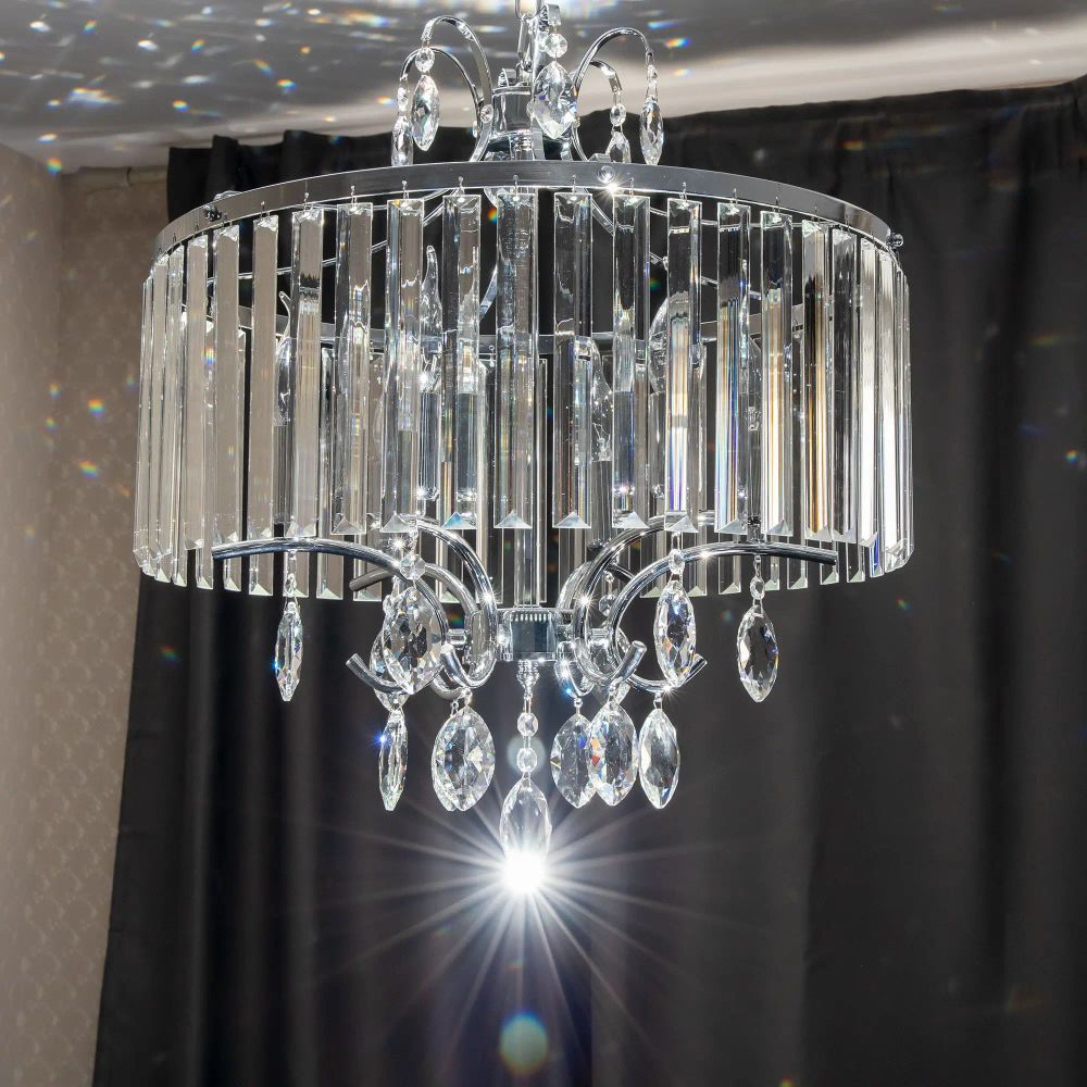 Citilux Инга CL335161 Люстра подвесная хрустальная Хром