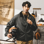 Мужская куртка "Детройтский Парень" с контрастным отложным воротником от бренда Jerrueno.