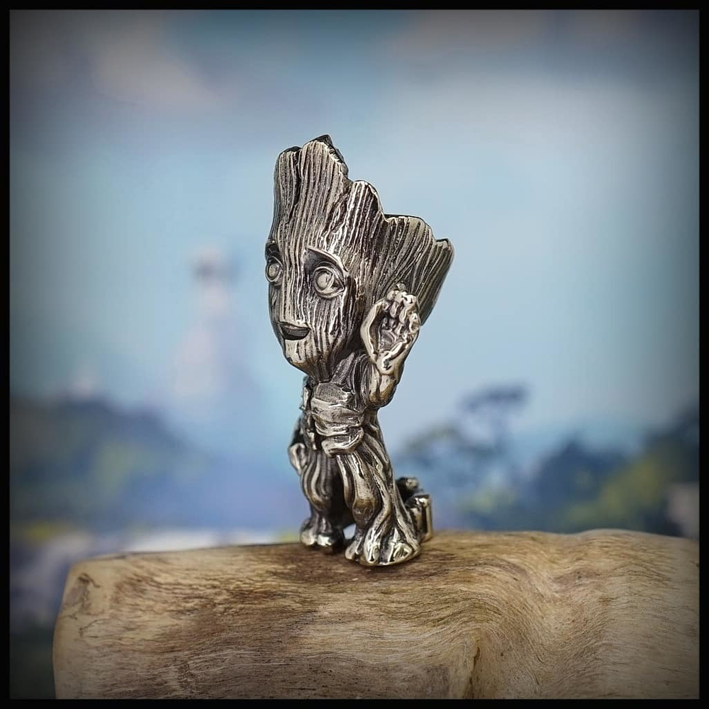 Темлячная бусина "Грут" для ножей, мельхиор