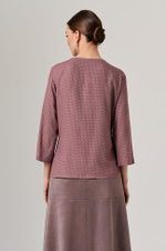 23179 Блузка женская (винный принт)