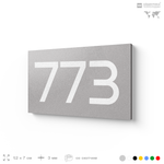 Номер на дверь 773, табличка на дверь для офиса, квартиры, кабинета, аудитории, склада, серая 120х70 мм, Айдентика Технолоджи