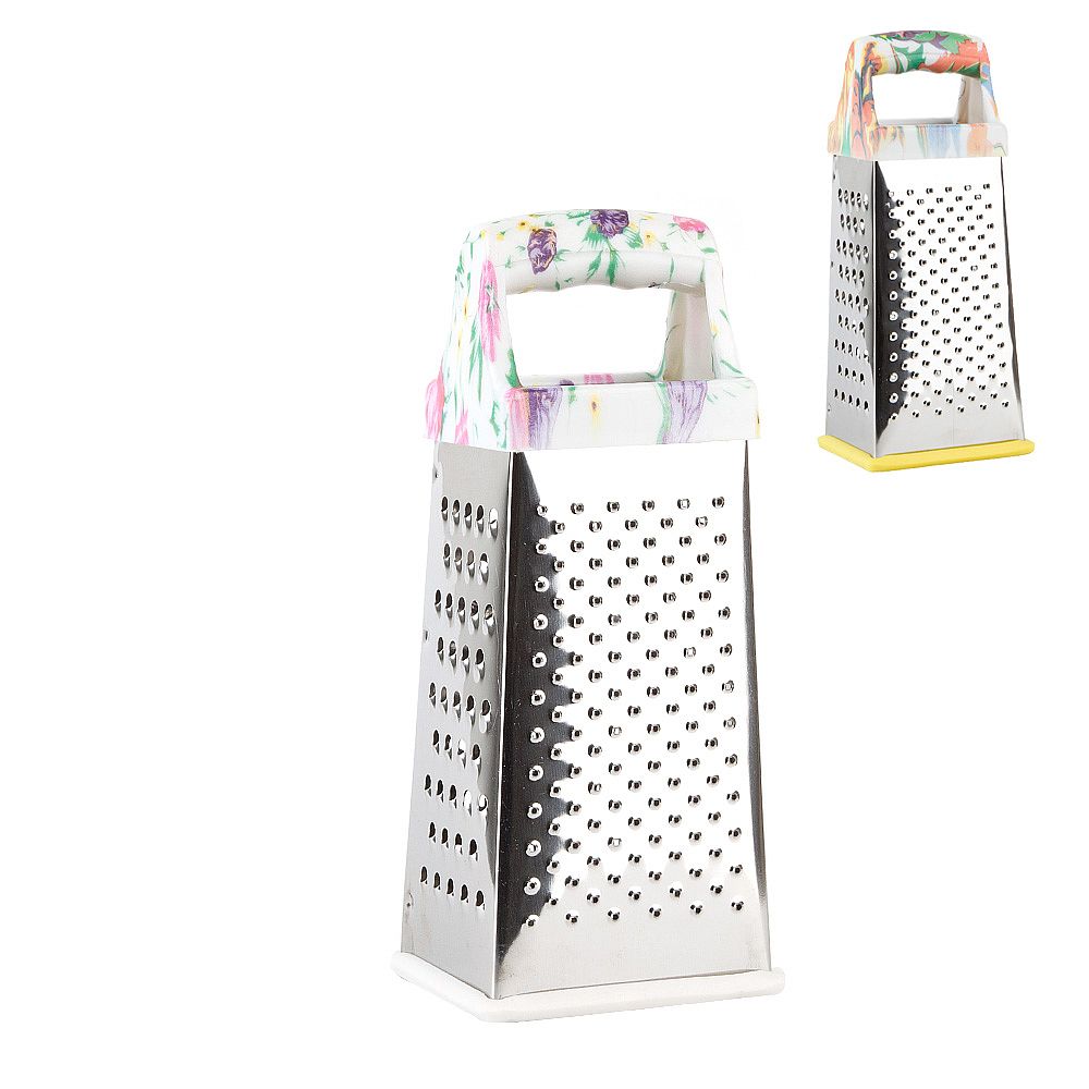 Терка (четырехсторонняя) 8*6*21см. (2вида) (нержавеющая сталь, полипропилен)