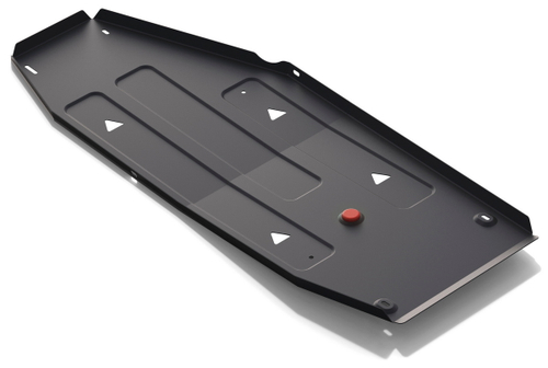 Защита топливного бака АвтоБроня для Changan CS75 (V - 1.8 (163 л.с.)) АКПП 2015-2020, штампованная, сталь 1.8 мм, с крепежом, 111.08906.1