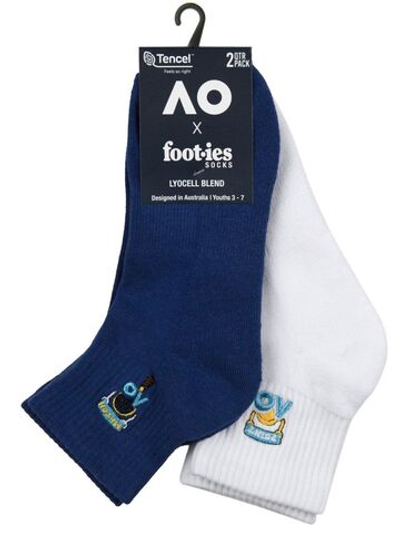 Теннисные носки Australian Open Kids Point Match Ankle Socks 2P - Multikolor