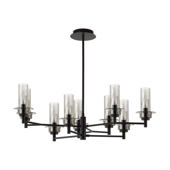 6555/9C CLASSI LN25 30 черный/дымчатый/металл/стекло Люстра потолочная E14 9*40W 220V MADONNA