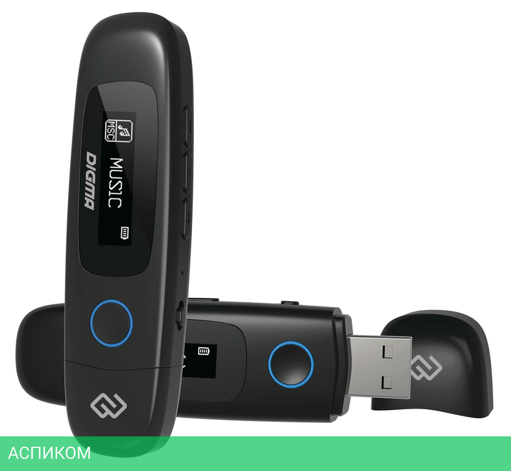 MP3-плеер Digma U4 черный