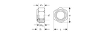 Гайка шестигранная DIN 985 самостопорящаяся, с нейлоновым кольцом, M16, 2 шт, класс прочности 8, оцинкованная, ЗУБР