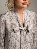 Рубашка с бантом Рузанна (серая) Б15117-10М LT Collection