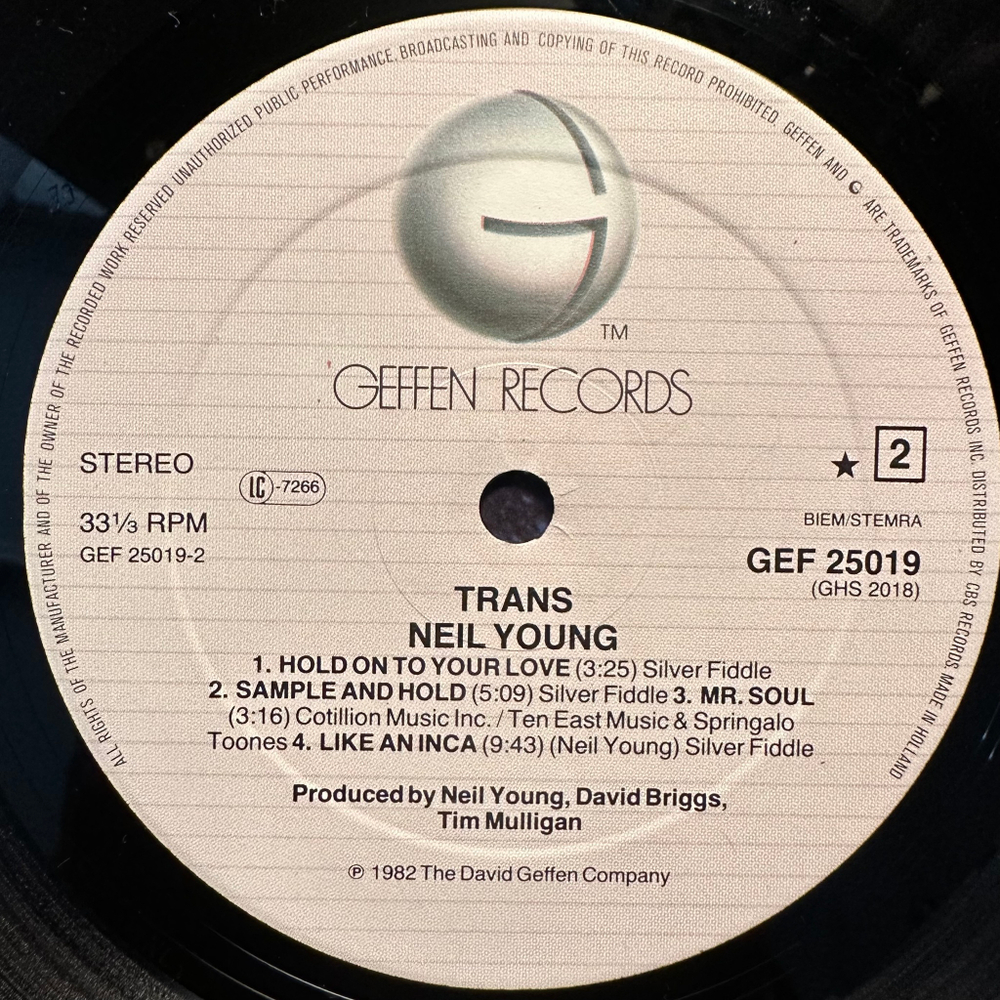 Neil Young - Trans (Голландия 1982г.)