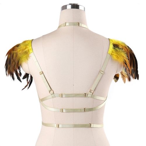 Женская сбруя (портупея) желтая Romeo Rossi 9188-2