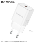 Сетевой адаптер питания BOROFONE BN13 PD 30W (белый)