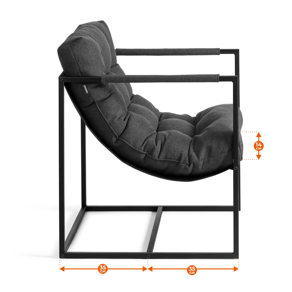 Кресло Charli/Чарли рогожка, серо-бежевый, 3M 16/2, 70х70х84 см