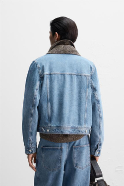 ZARA X NANUSHKA ДЖИНСОВАЯ КУРТКА, СИНИЙ