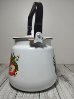 Чайник 3,5л с рисунком Клубника садовая белый 1с26с