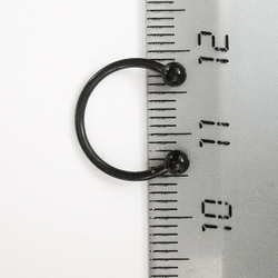 Циркуляр (подкова) 12 мм для пирсинга с шариками 3 мм. Медицинская сталь. 1 шт
