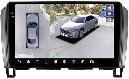 Магнитола для Nissan Serena C26 2010-2016 - FarCar BX9-360-9572 монитор 9.5" 2K QLED на Android 13, 6Гб+128Гб, CarPlay, 4G SIM-слот, 4 камеры в комплекте