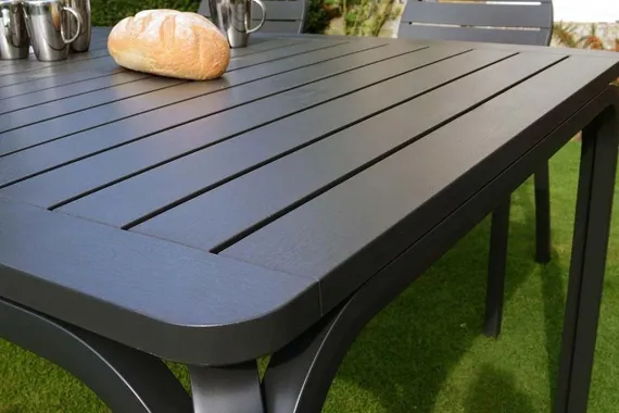 Стол раздвижной Alloro 140-210х100 см, антрацит