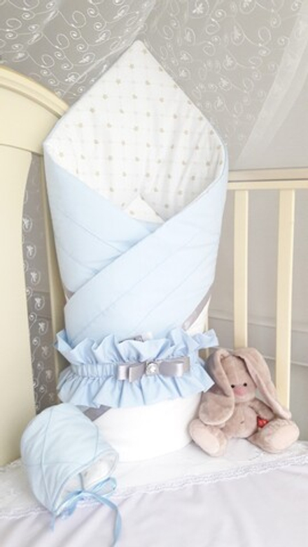 Арт.80018 Конверт-одеяло на выписку из роддома -Plisse