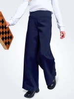 Брюки палаццо для девочки школьные на резинке