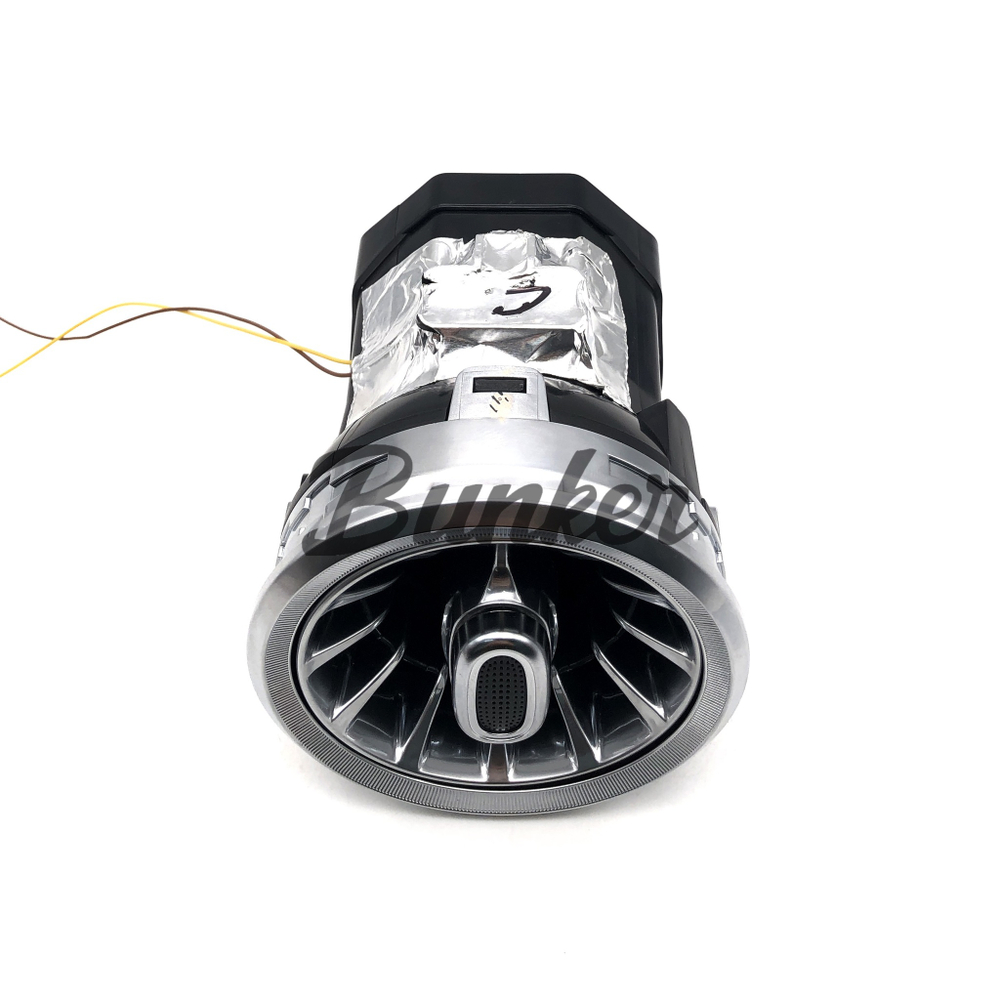 Воздуховод в стиле AMG хром с подсветкой BLUE