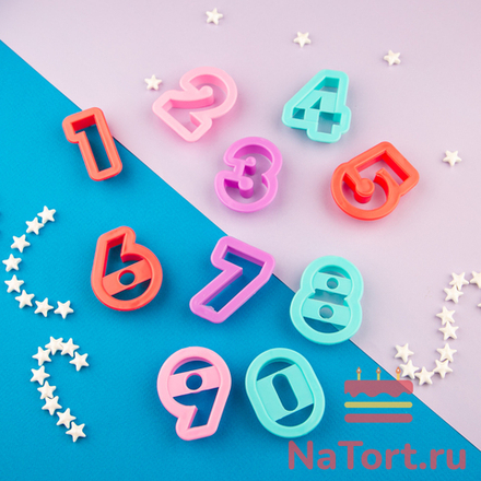 Набор вырубок «Цифры» 10 шт