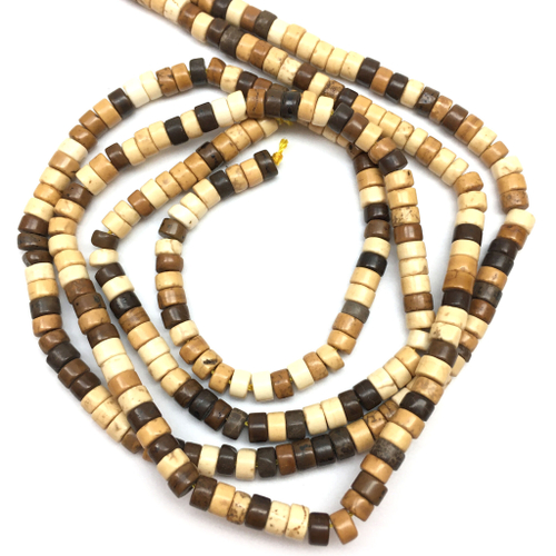 Дерево окаменелое 4х2 мм, бусины - рондели (нить)