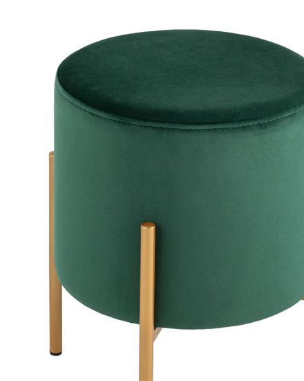 Пуф Кейси велюр зелёный