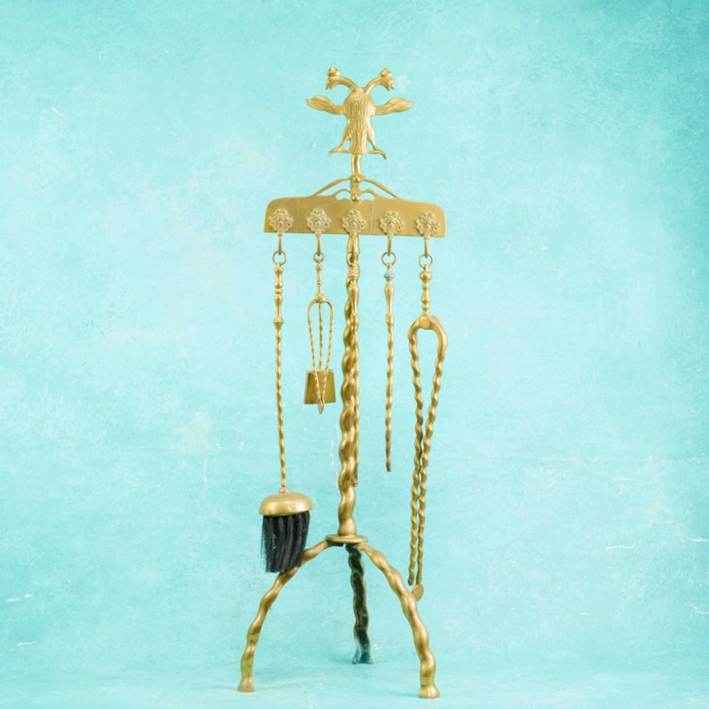 Антикварный набор каминных принадлежностей