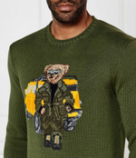 Свитер POLO RALPH LAUREN - оливковый(710959186)