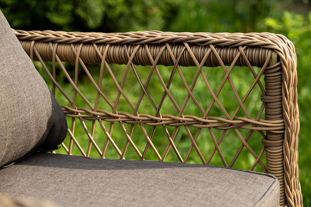 "Гранд Латте" лаунж-зона из искусственного ротанга, цвет соломенный