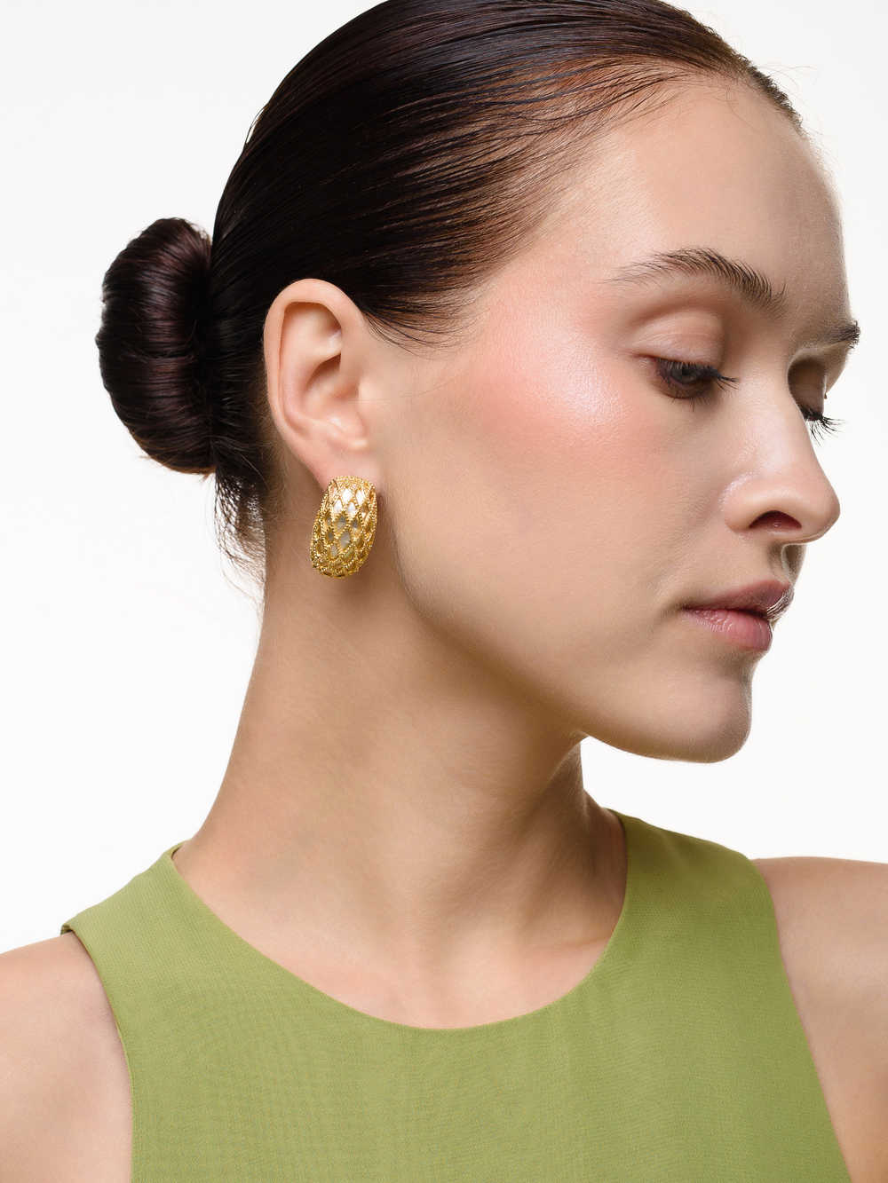 Серьги "Domed Diamond Shape"