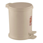 Ведро для мусора с педалью 11л цвет светло-бежевый, устойчивое