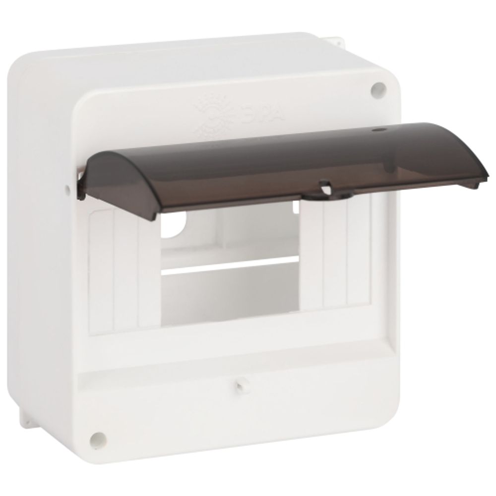 Корпус пластиковый навесной ЭРА SIMPLE КМПн 1/6 IP30 прозрачная крышка белый