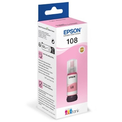 EPSON C13T09C64A  Картридж 108 EcoTank Ink для Epson L8050/L18050, Light Magenta 70