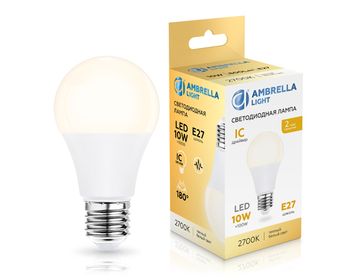 Светодиодная лампа Лон LED A60 10W IC E27 2700K 175-265V 601003 Bulbing Ambrella