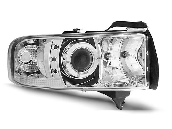 Передние фары angel eyes chrome для Dodge Ram 94-01