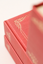 Картонный футляр фантазийного цвета под серьги и подвеску.