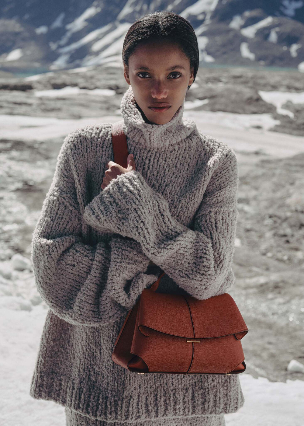 POLENE СУМКА MOKKI, КРАСНОВАТО-КОРИЧНЕВЫЙ